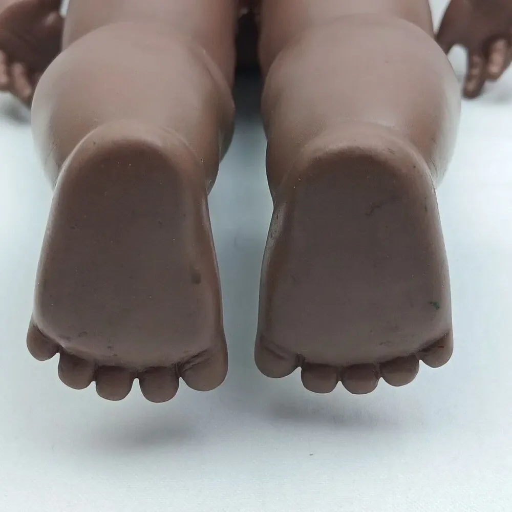 African American EEgEE Softina Drink Wet Doll Rubber Skin 1971 Nude Vintage